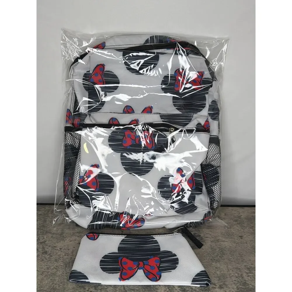 Disney Minnie Mouse Kids Backpack, Bookbag and Pen Case